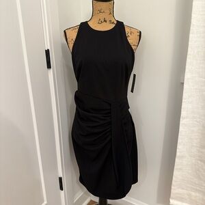 Donna Morgan Black Ruched Mini Dress